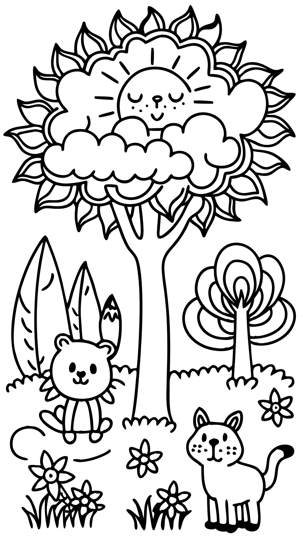 thick lined coloring pages